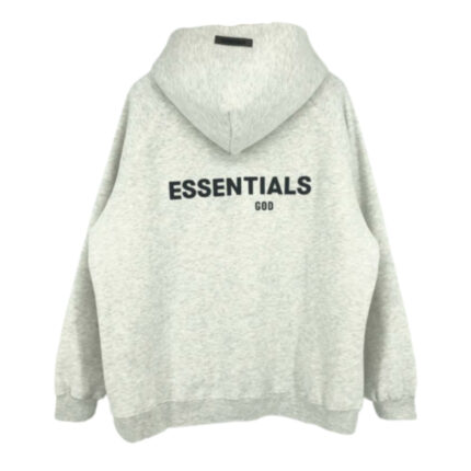 "The Essentials Fleeces Thick Light Gray Hoodie blends warmth with contemporary style. Crafted with high-quality fleece, this hoodie offers both comfort and a modern aesthetic. The light gray color adds versatility, making it a perfect choice for those seeking a cozy and stylish wardrobe essential for various occasions."