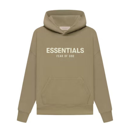 "Fear of God Essentials Kids Hoodie in Oak: Elevate your little one's style with this trendy hoodie from Fear of God Essentials. The warm oak color adds a touch of sophistication to the classic design. Ensure comfort and fashion for your child with this essential piece that complements their youthful urban wardrobe."
