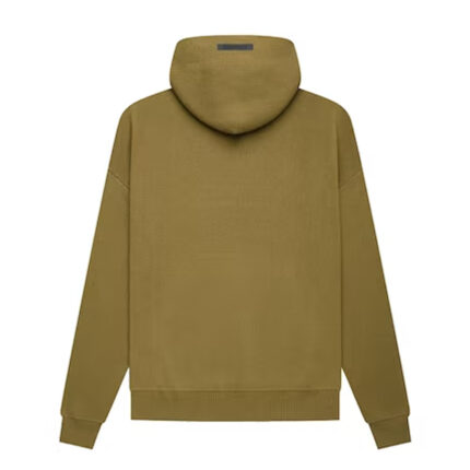 "Amber Fear of God Essentials Knit Pullover Hoodie, a cozy and stylish wardrobe essential featuring the iconic brand's design. Elevate your streetwear game with this distinctive knit hoodie."
