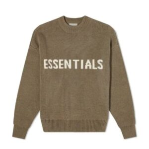 essentials-neck-sweater-brown-sweatshirt